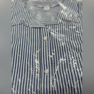 Old Navy Oversized Poplin Cotton Stripe Button Down Shirt